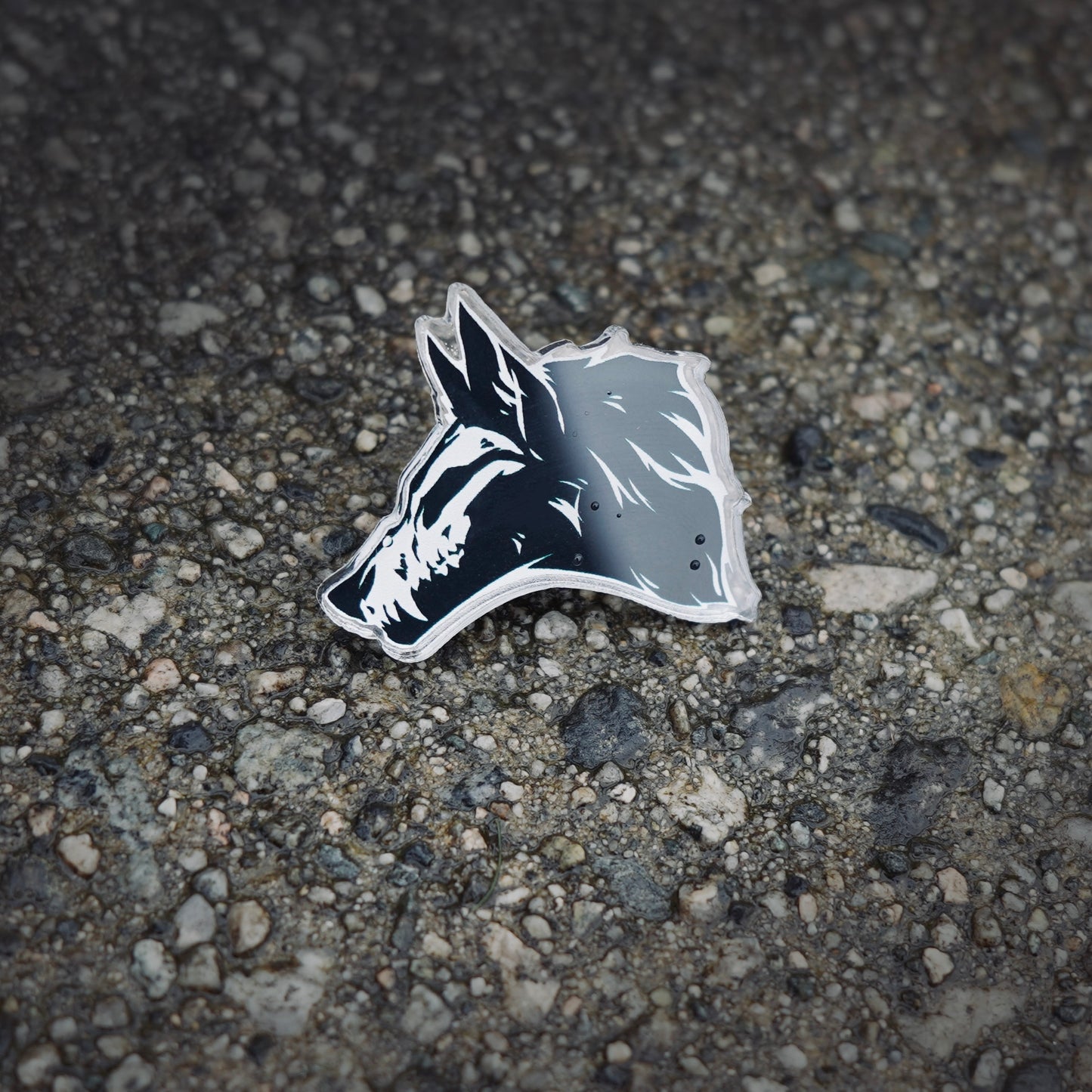 Wolf Skull - Acrylic Pin