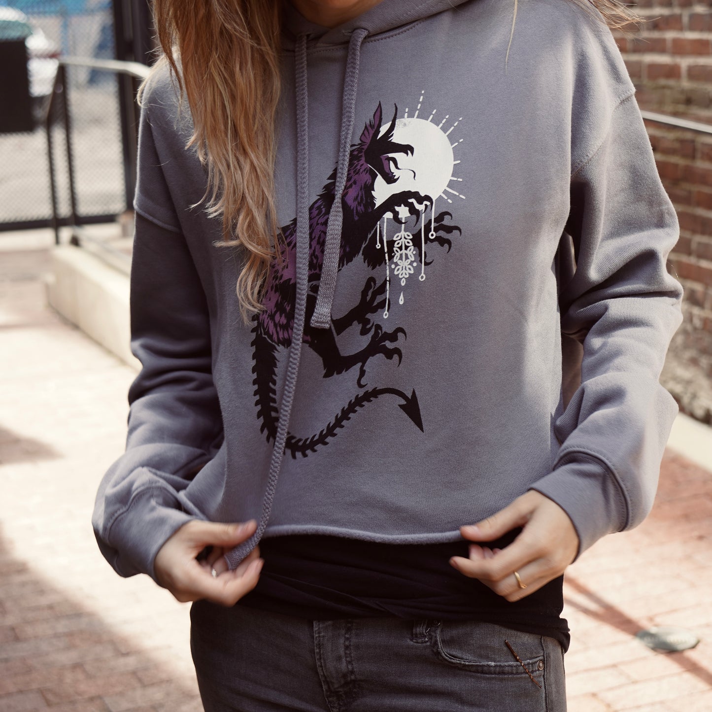 Moonlight Dew - Storm Crop Hoodie