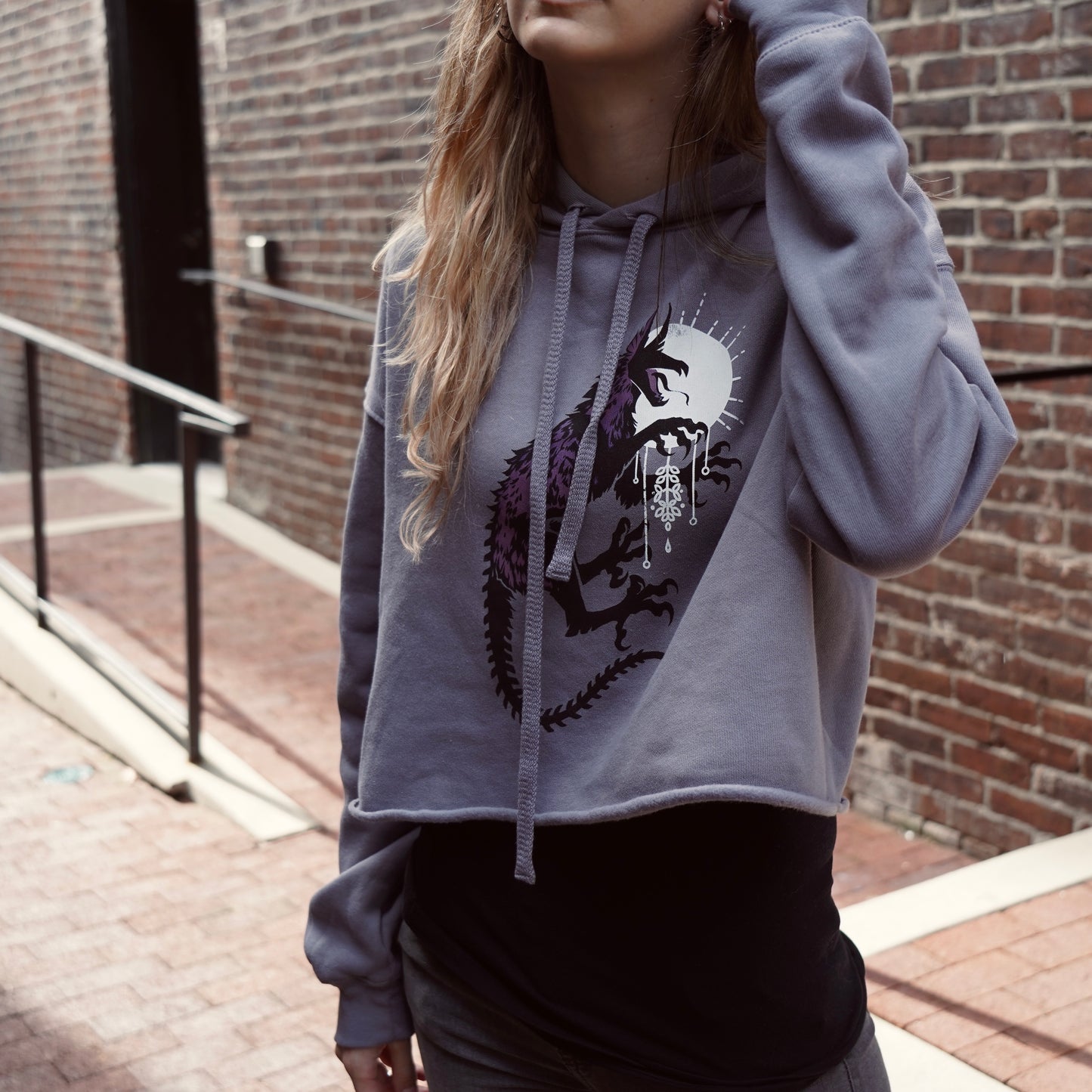 Moonlight Dew - Storm Crop Hoodie
