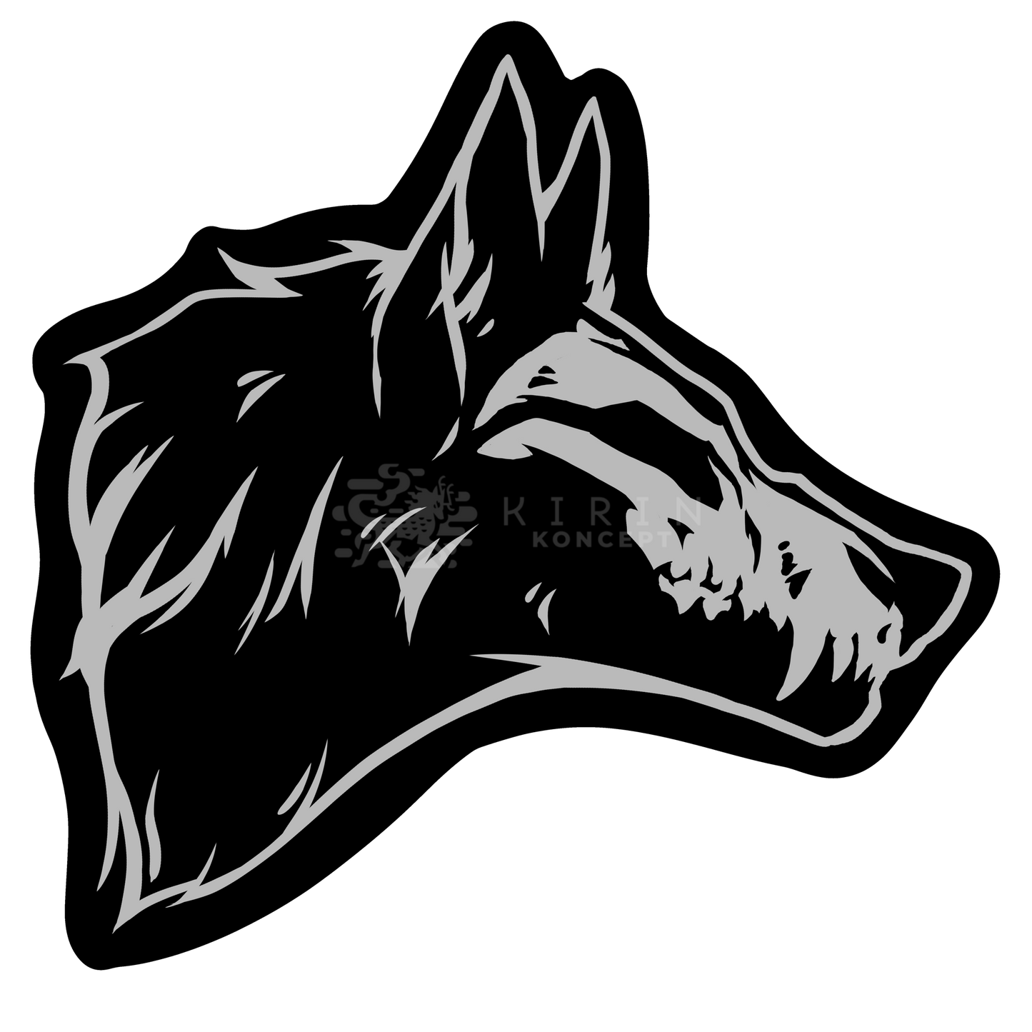 Wolf Skull - vinyl stickers