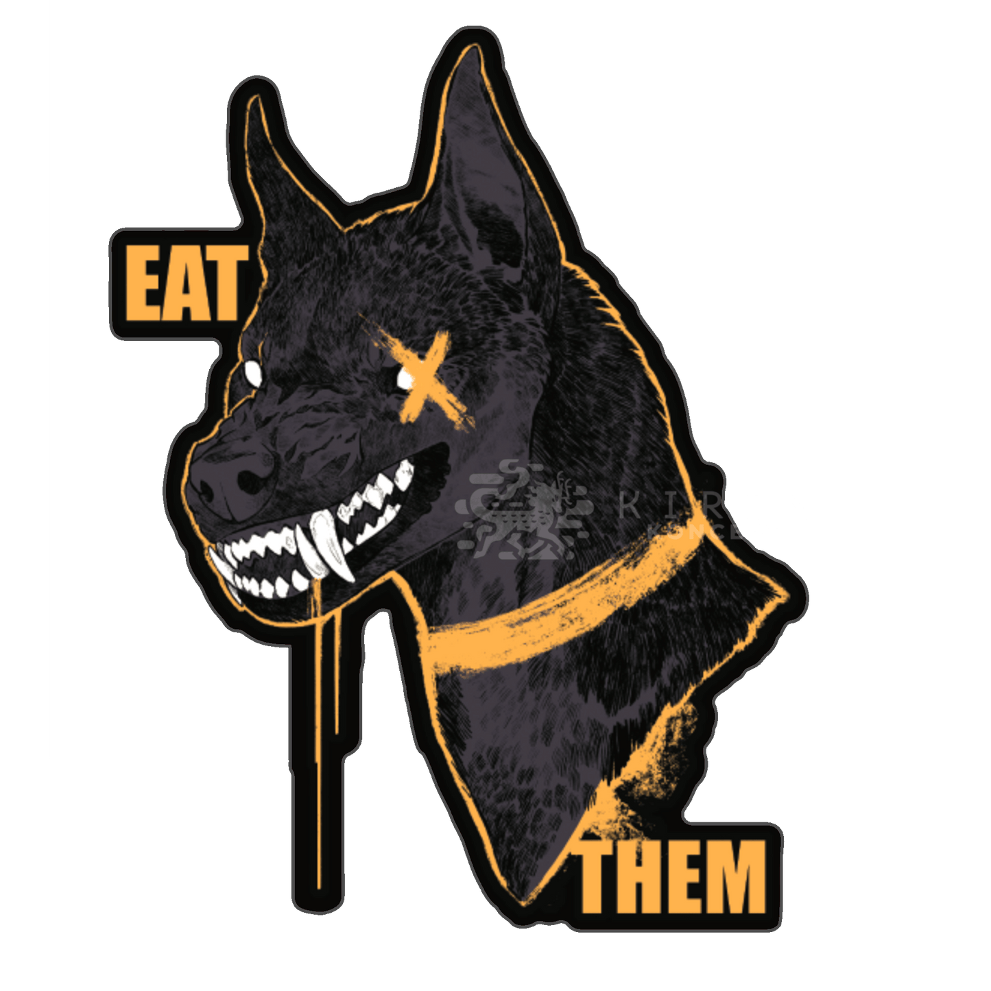 EAT THEM - Die cut vinyl sticker - KIRIN KONCEPT -