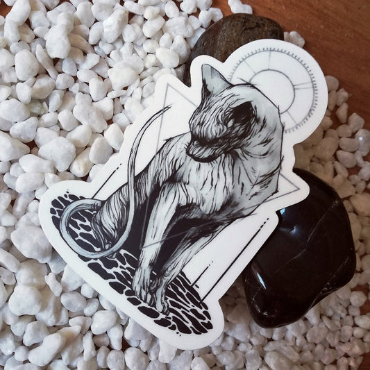 Sphynx - White vinyl stickers