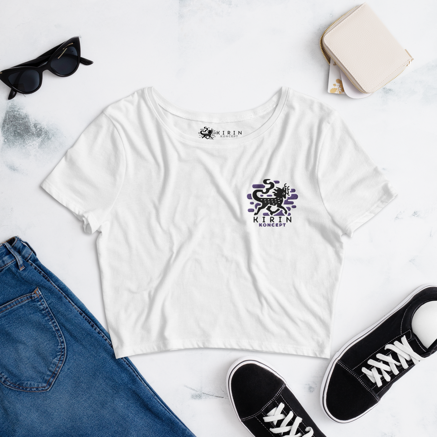 KIRIN Basics - Embroidered Crop Top