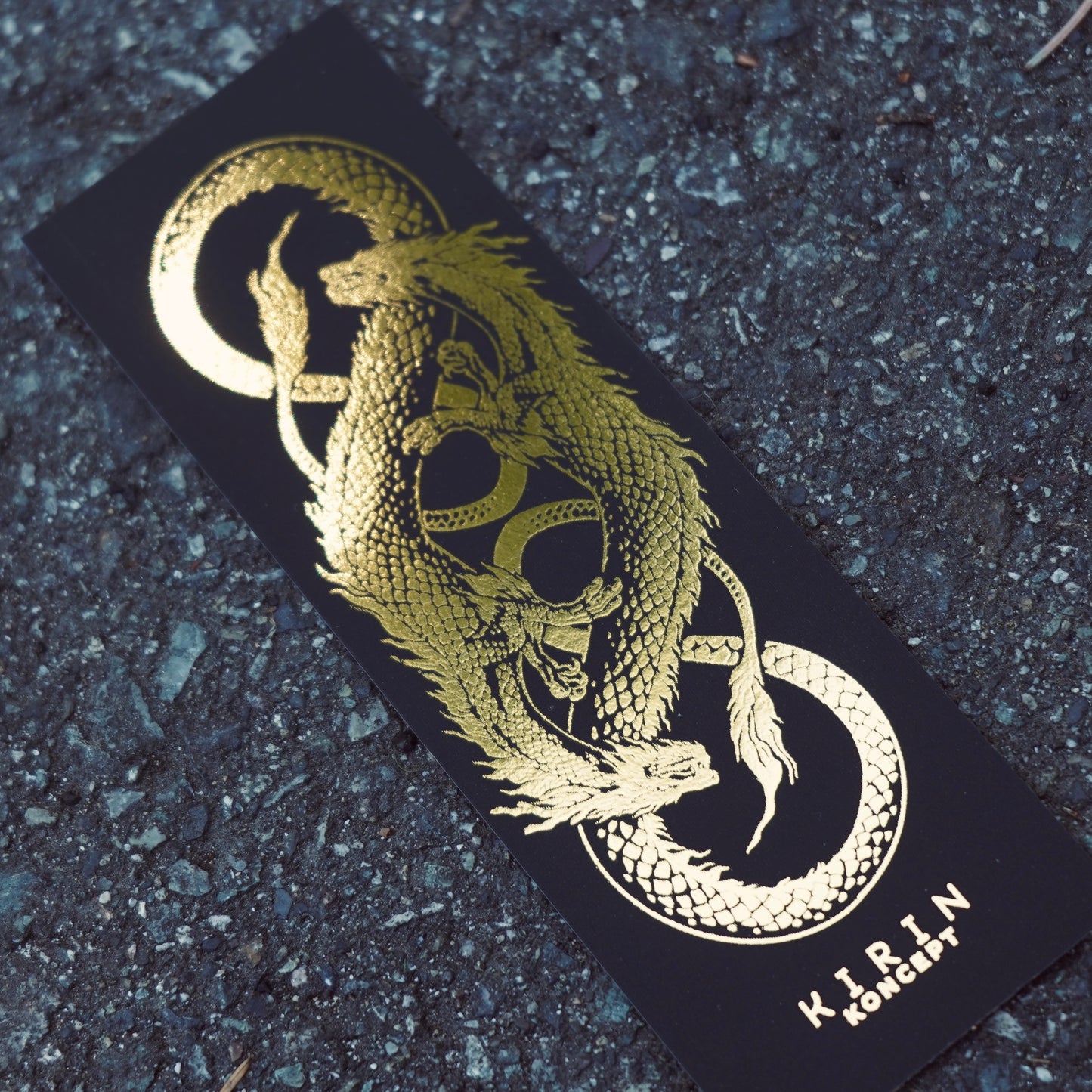 Twisted Dragons  - Metallic Gold foil Bookmarkers