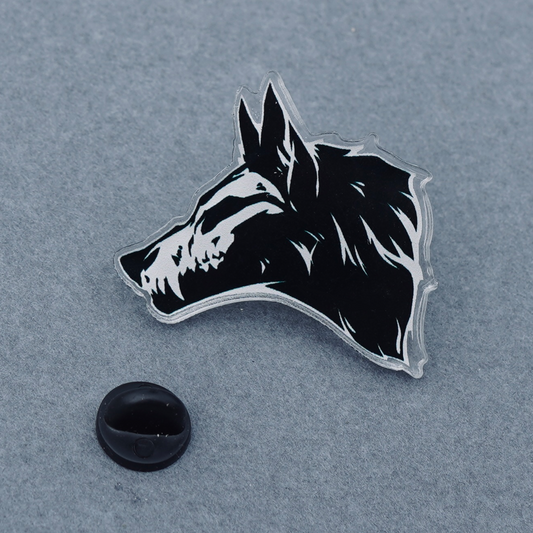 Wolf Skull - Acrylic Pin