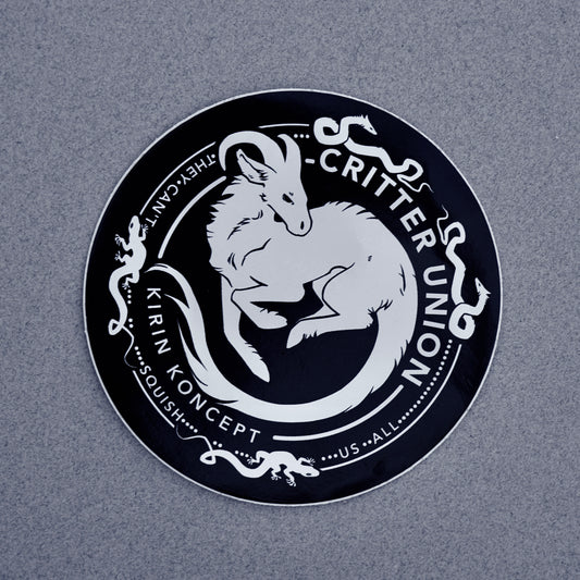 Critter union unionize vinyl sticker