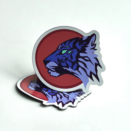 Azure Tiger Head - Magnet