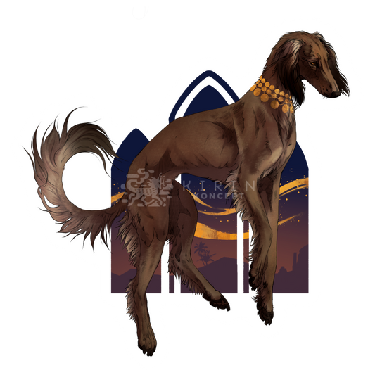 Saluki - Transparent vinyl sticker