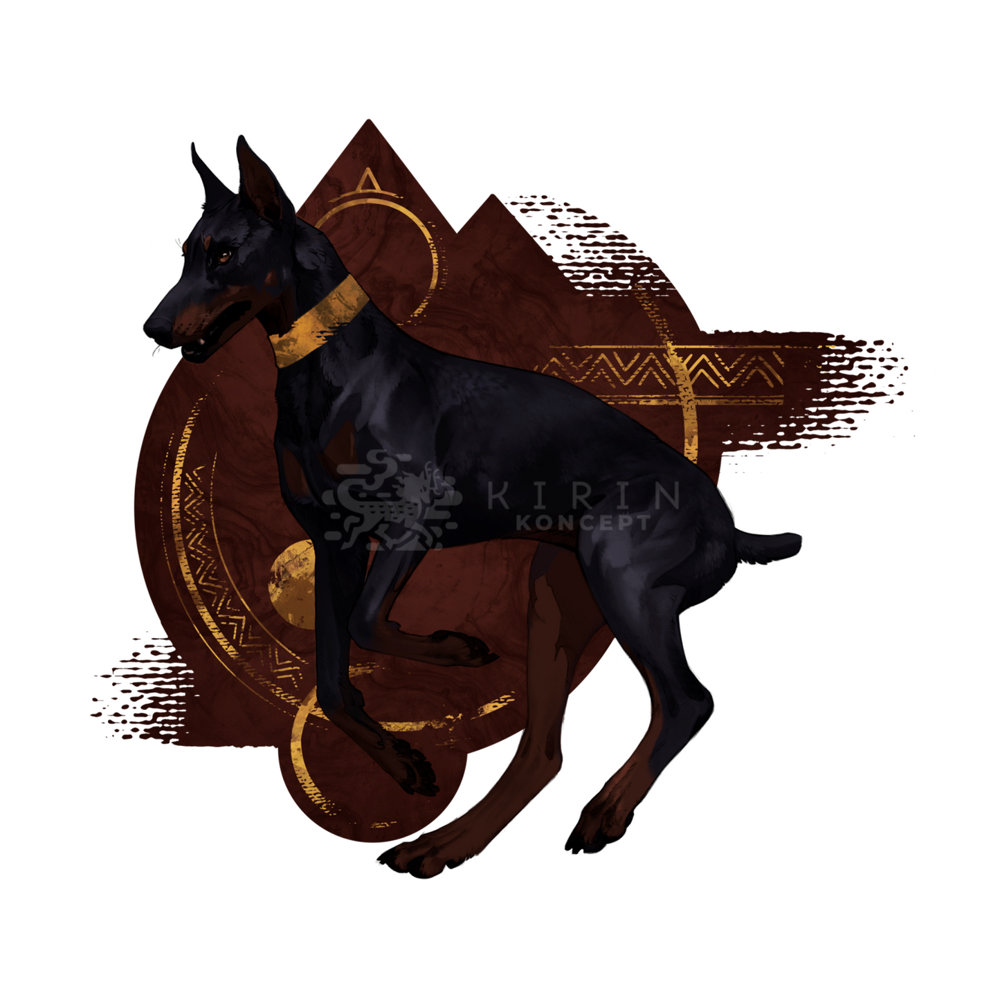 Doberman - Transparent vinyl sticker