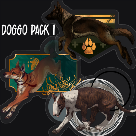 Doggo Pack 1 - Transparent vinyl stickers