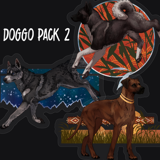 Doggo Pack 2 - Transparent vinyl stickers