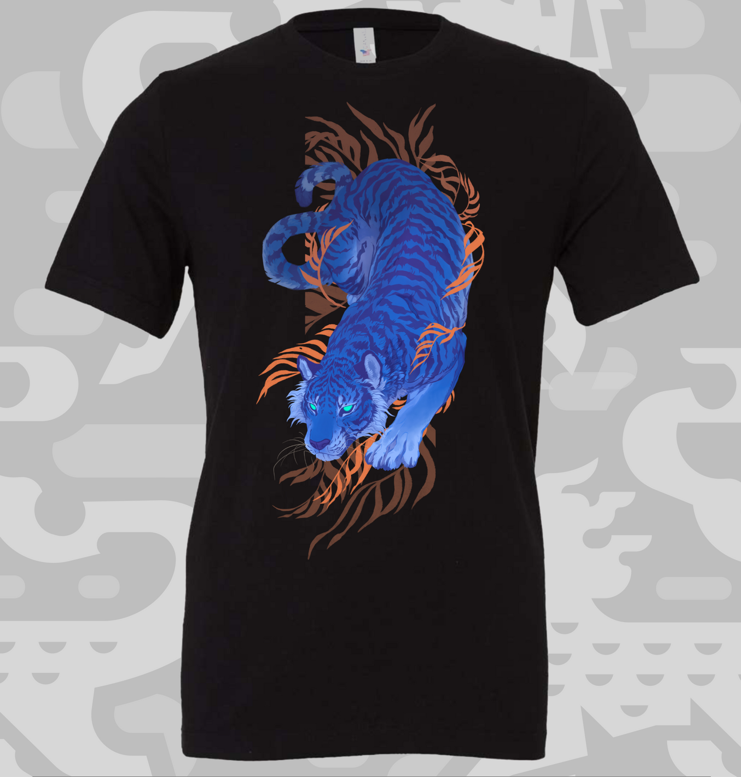 Azure Tiger - Black Shirt