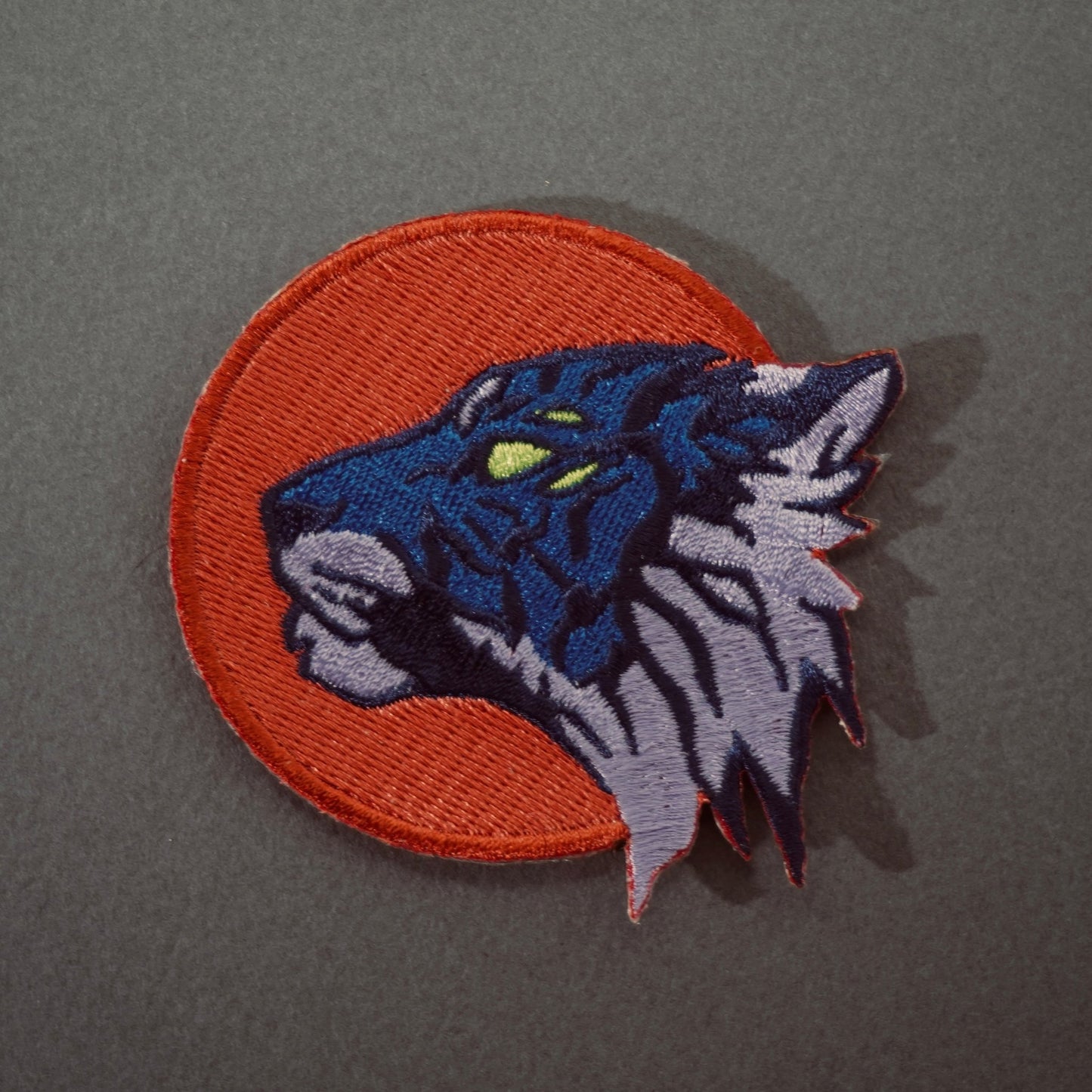 Azure Tiger Head - Embroidered patch - KIRIN KONCEPT - Magnet