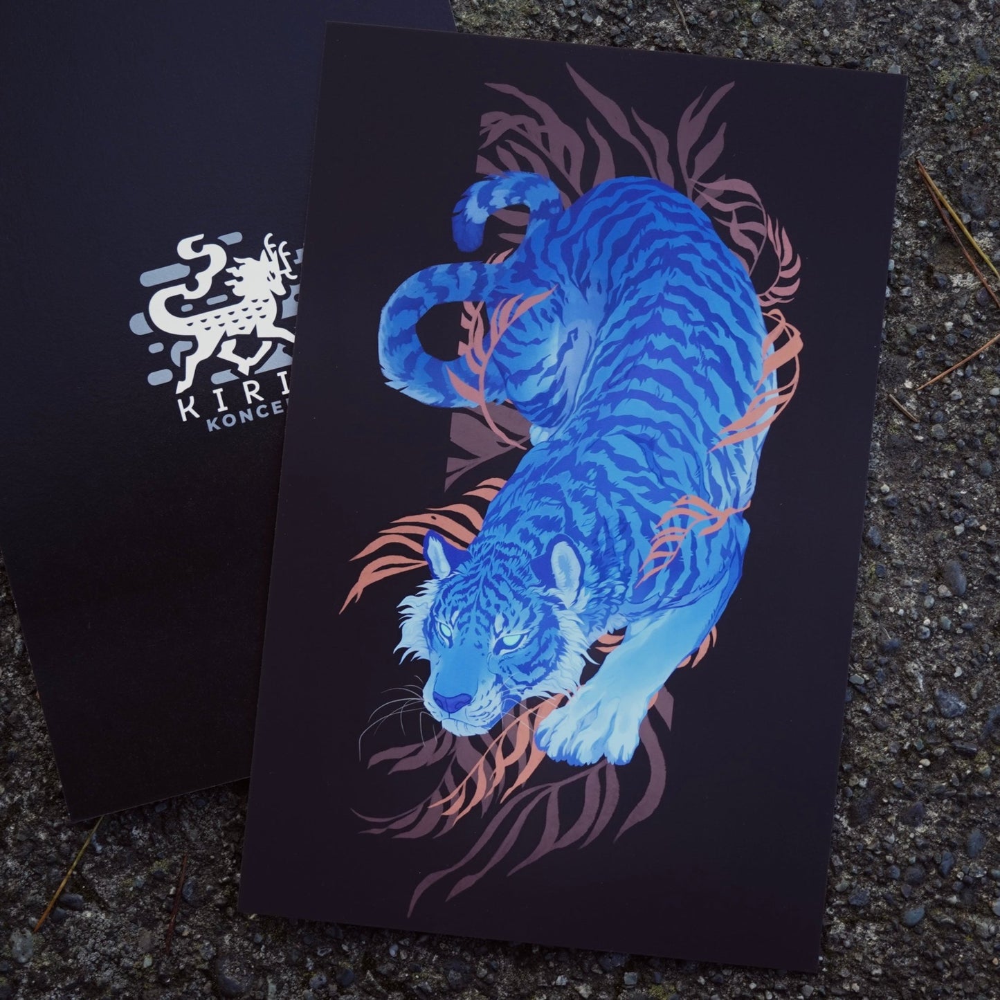 Azure Tiger - Small Print - KIRIN KONCEPT - Half page print