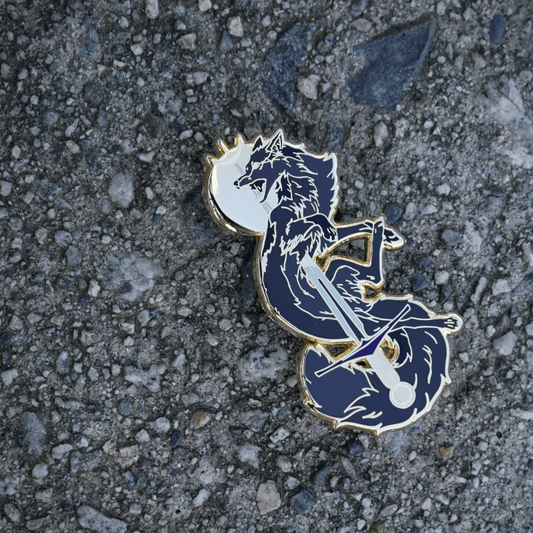 Black Fox Gold Plating - Hard Enamel Pin - KIRIN KONCEPT - lapel pin