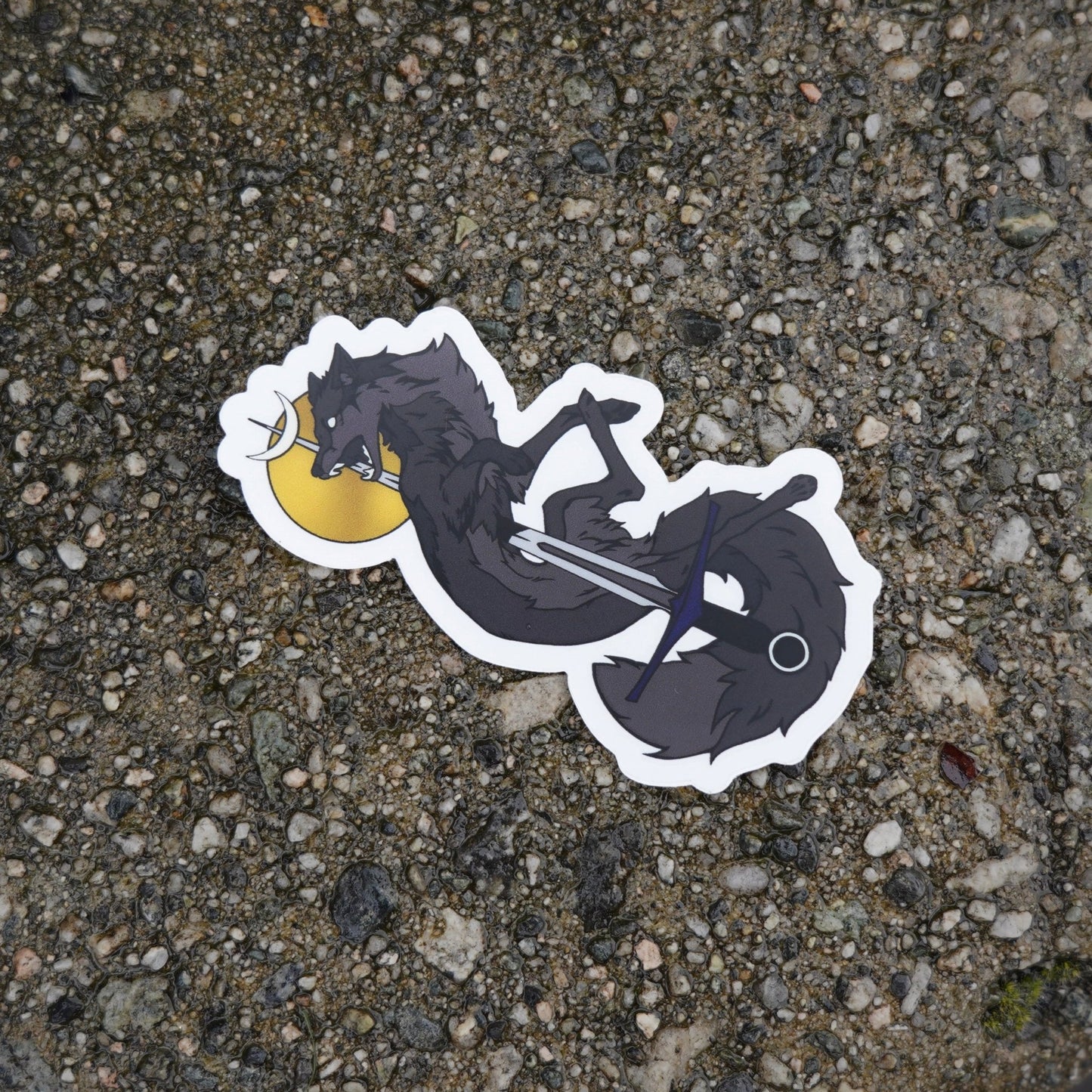 Black Fox - Transparent vinyl sticker - KIRIN KONCEPT - sticker