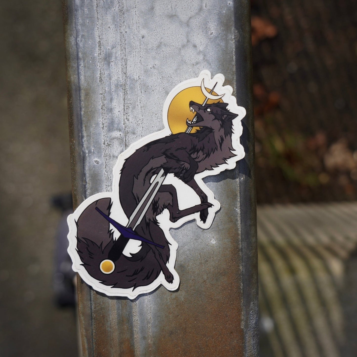 Black Fox - Transparent vinyl sticker - KIRIN KONCEPT - sticker