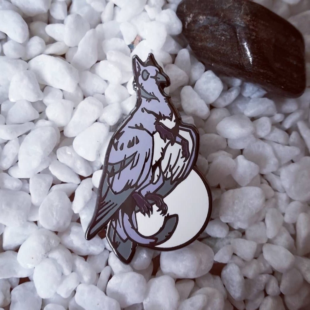 Dove TeenyGryphons - Hard Enamel Pins - KIRIN KONCEPT - lapel pin