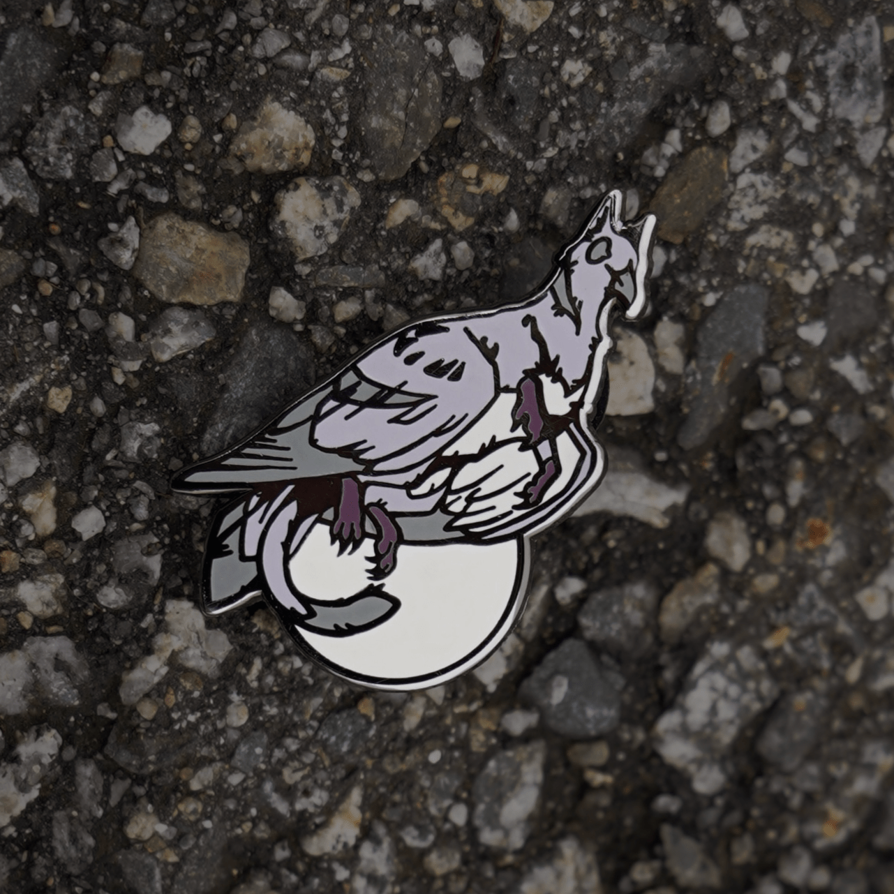 Dove TeenyGryphons - Hard Enamel Pins - KIRIN KONCEPT - lapel pin