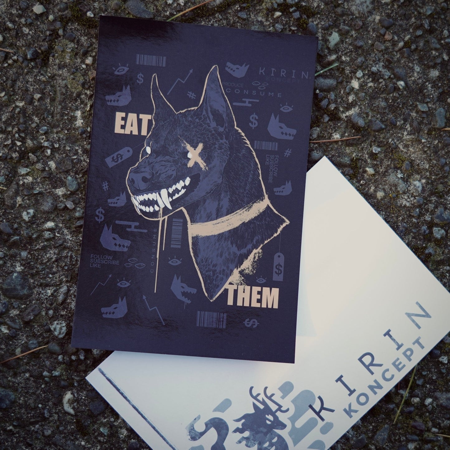 EAT THEM - Postcard - KIRIN KONCEPT - Half page print