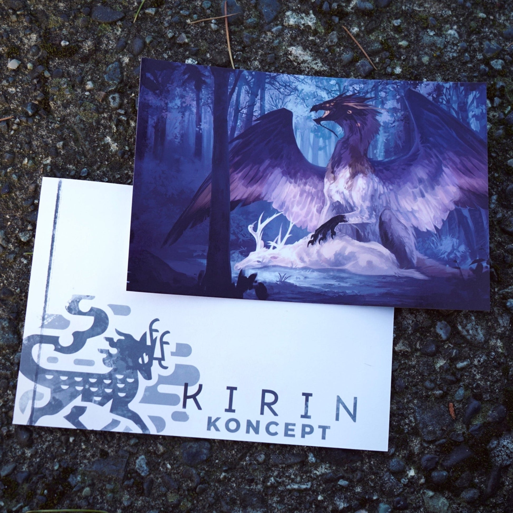 Fallen Angel - Postcard - KIRIN KONCEPT - Half page print