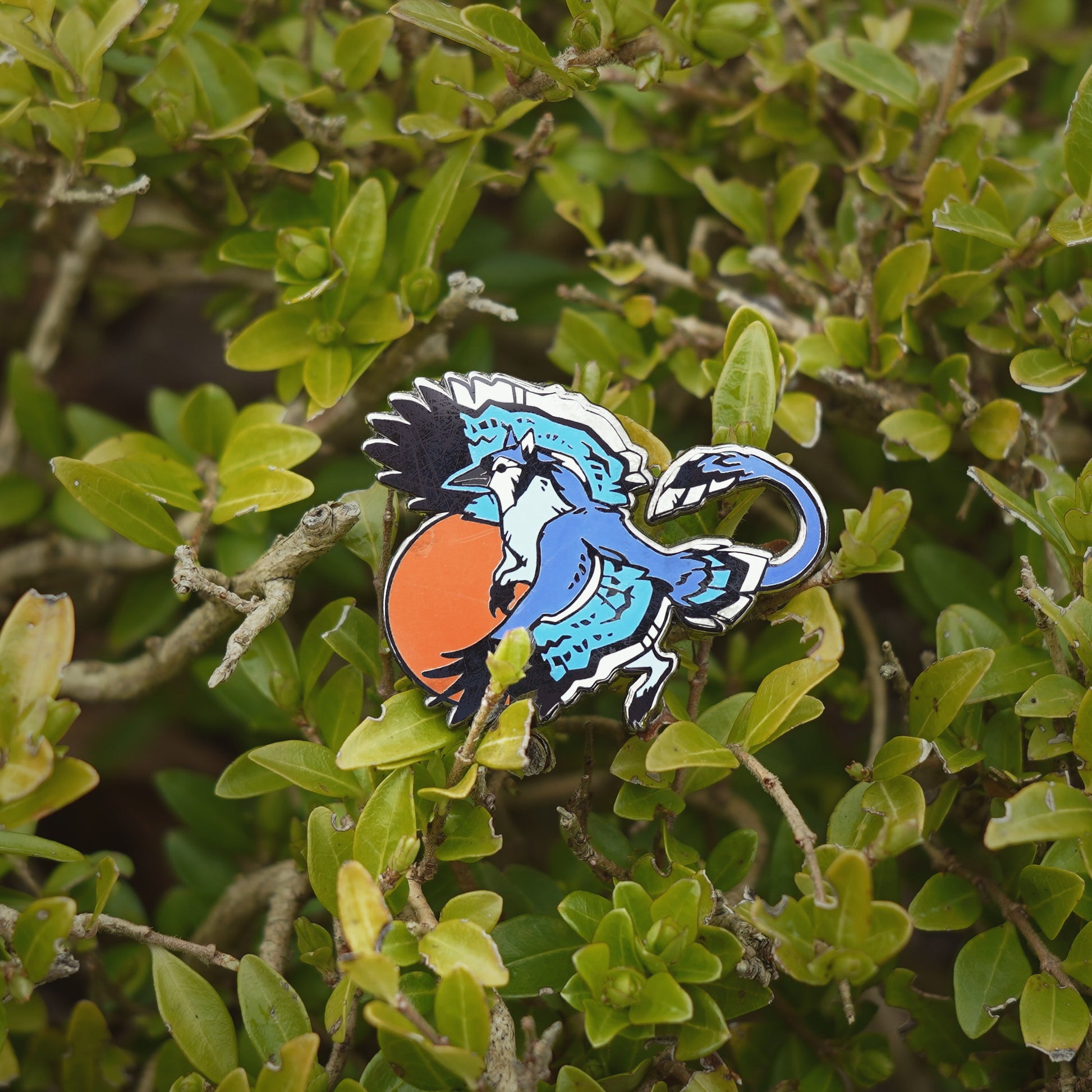 Bluejay blue bird cute enamel pin lapel