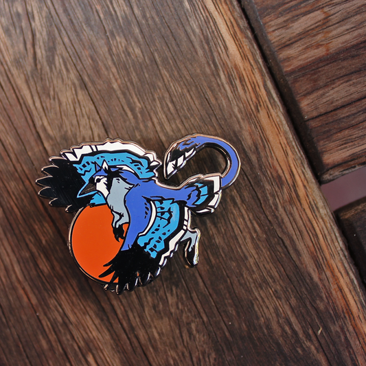 Cute blue jay bird enamel pin lapel pin